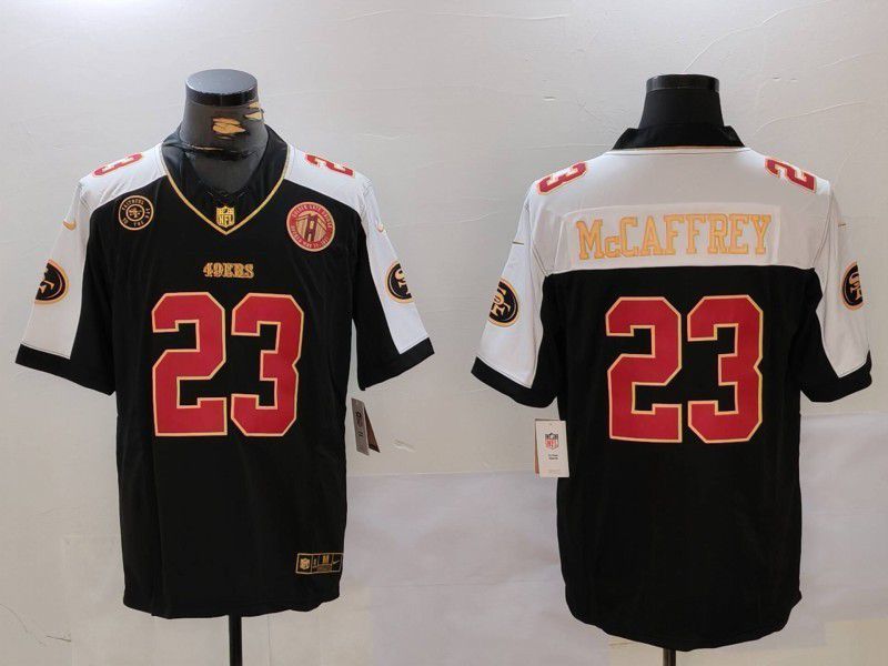Men San Francisco 49ers 23 Mccaffrey Black 2025 Nike Limited NFL Jersey style 7152